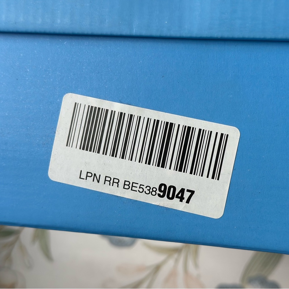 Jack Rogers Navy White Lauren Mid-Heel Sandal 9 Leather Daisy Circles EUC w Box! - Picture 5 of 9